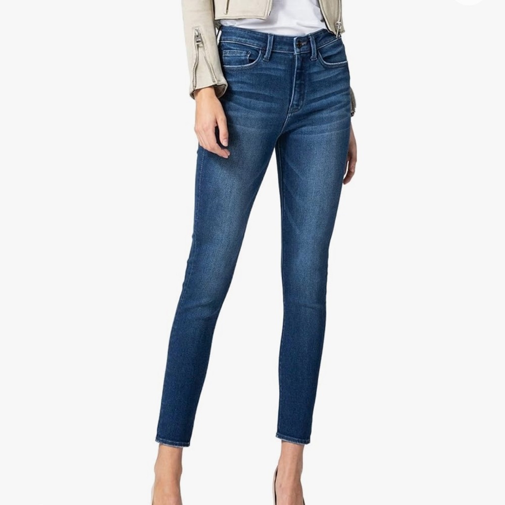 Vervet high‎ rise stretch cotton denim skinny crop ankle jeans size 32